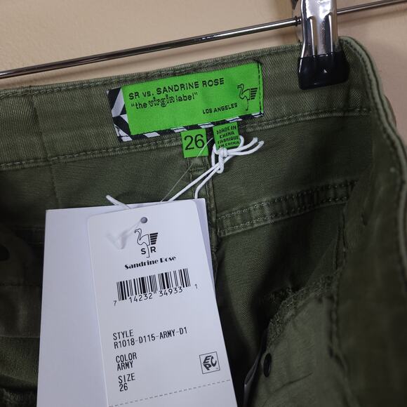 Sandrine Rose x Free People Green Mid-rise Skinny Jeans Size 26 - Picture 10 of 11